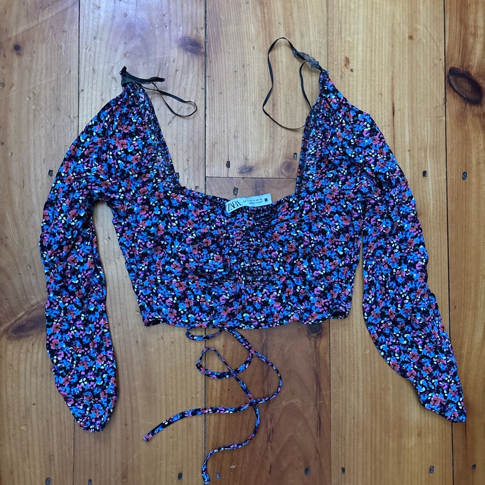 Floral Long Sleeve Women's Top Zara